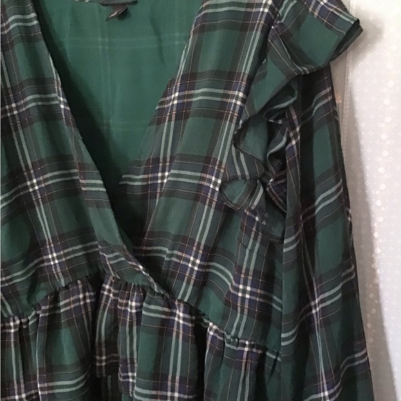 Torrid Plaid Ruffle Blouse - Picture 2 of 7